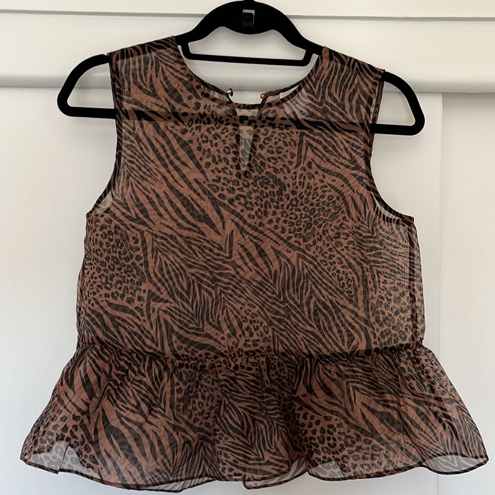CAMI NYC animal print XS sleeveless top